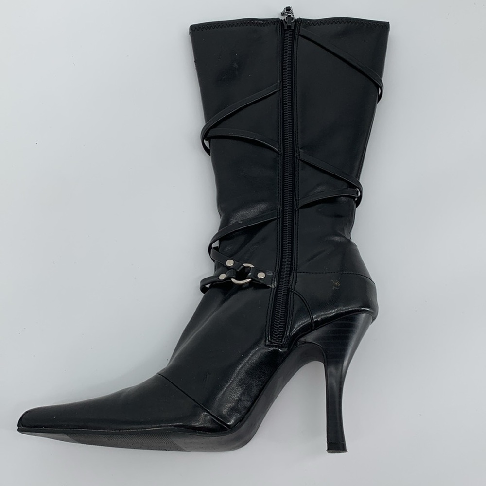 Pointy Black Boots Size 5 - Picture 5 of 8